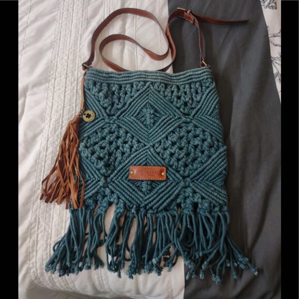 Vintage Lucky Brand Macrame bag